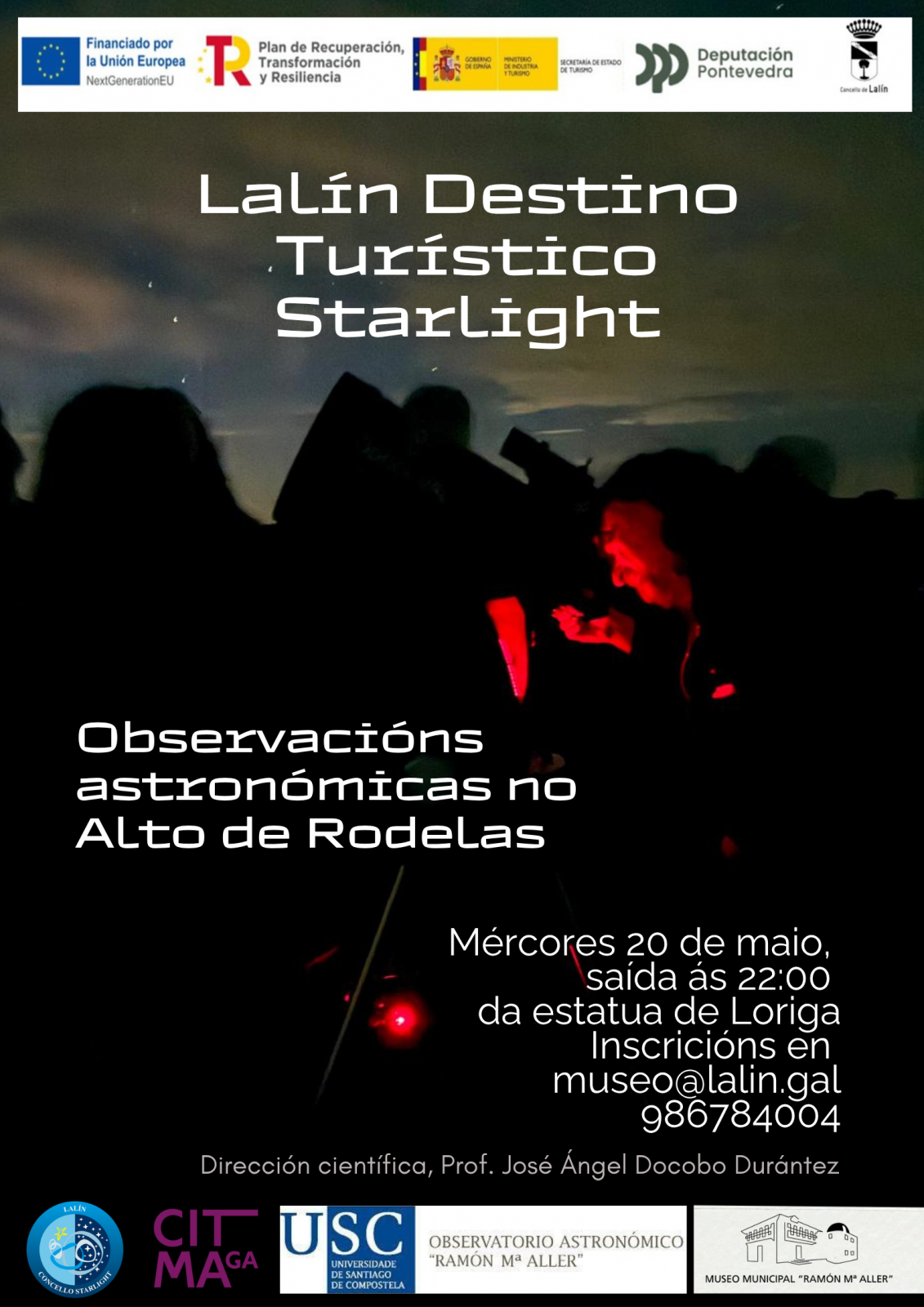 Observacións astronómicas no Alto de Rodelas