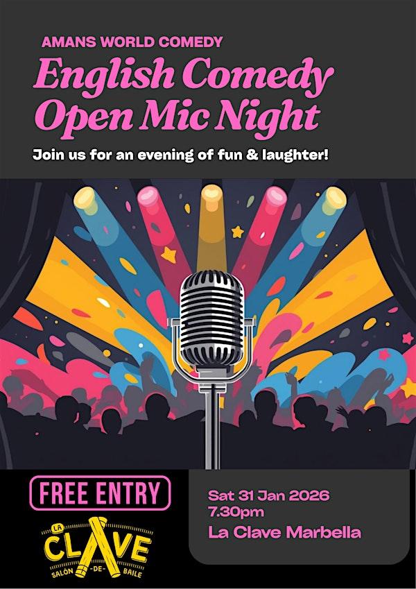 Amans  World Comedy - English Open Mic Night - Marbella