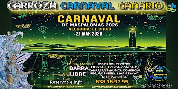 Entradas Carroza Carnaval de Maspalomas 2026