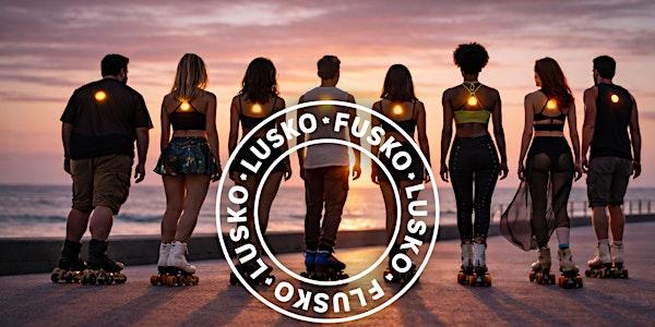 Luscofusco Kollectiv · Marcha en patines al atardecer en VILANOVA DE AROUSA