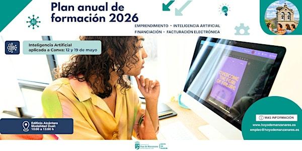 Plan de formación 2026. Inteligencia Artificial aplicada a Canva
