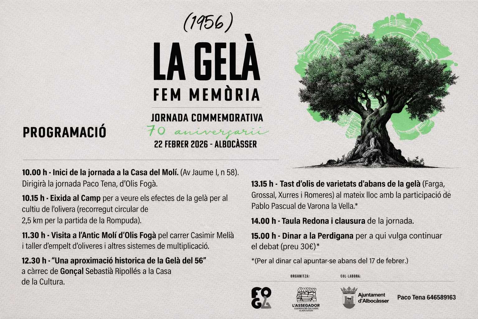 Albocàsser conmemora el 70º aniversario de la Gelà de 1956