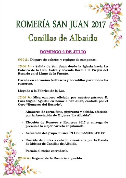 Romería de San Juan en Canillas de Albaida