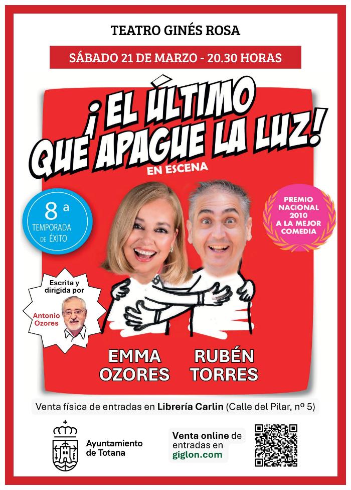 TEATRO, EL ÚLTIMO QUE APAGUE LA LUZ.