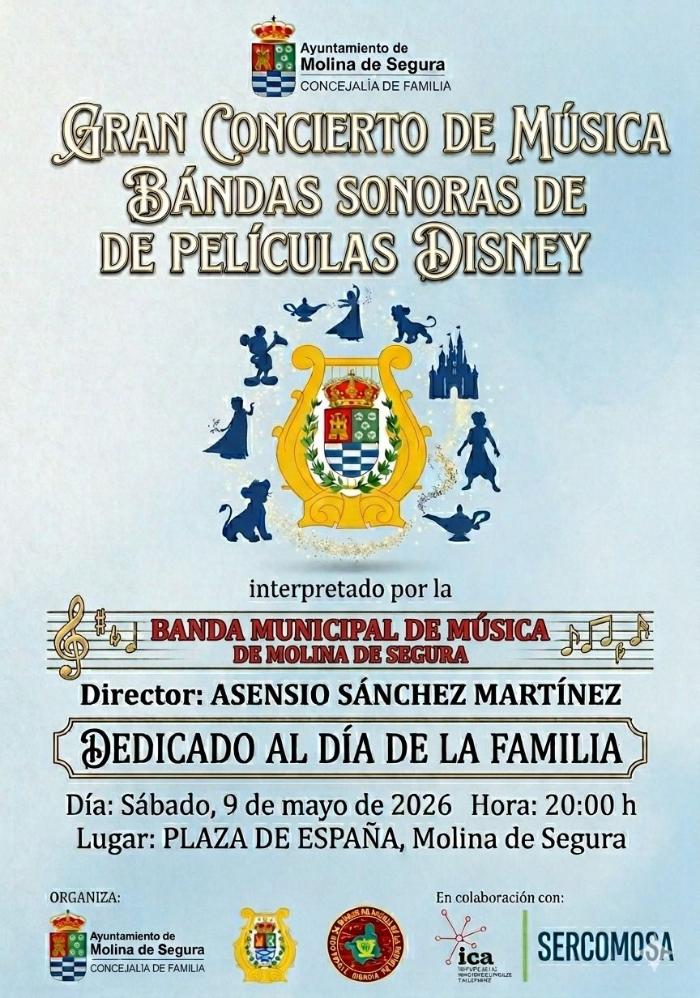 CONCIERTO BANDAS SONORAS PELÍCULAS DISNEY- ASOCIACIÓN BANDA MUNICIPAL MÚSICA (DÍA DE LA FAMILIA)