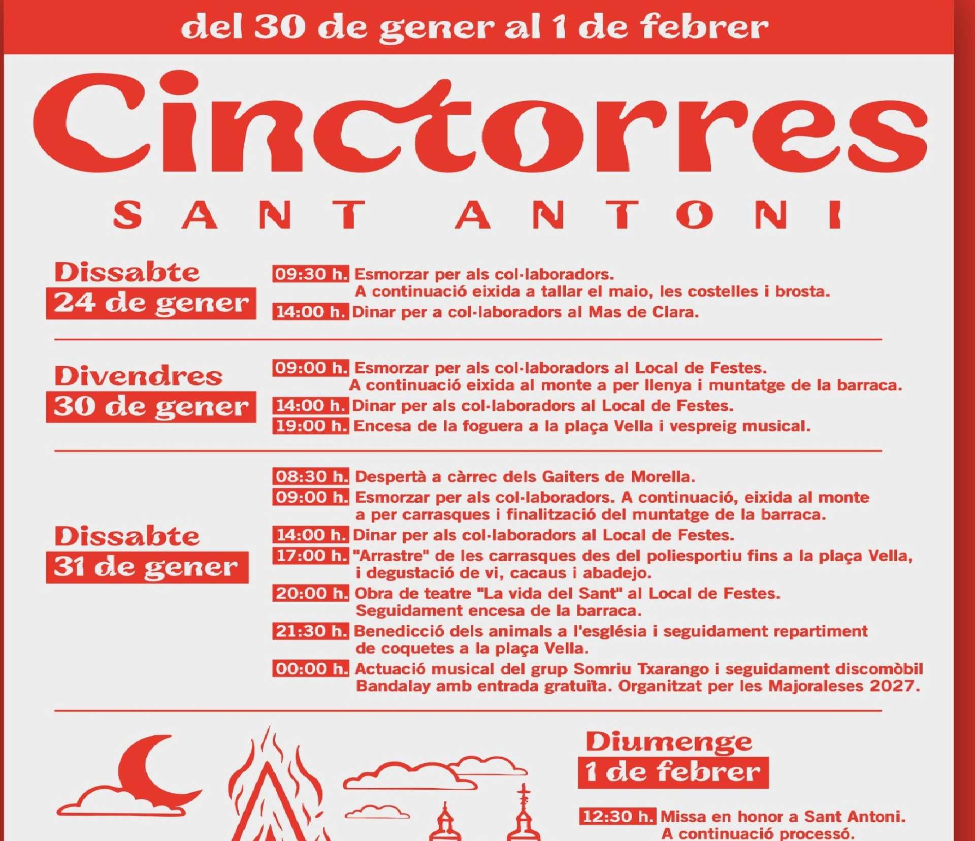 San Antonio Abad 2026. Cinctorres