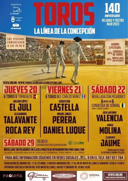 Toros La Línea de la Concepción Julio 2023