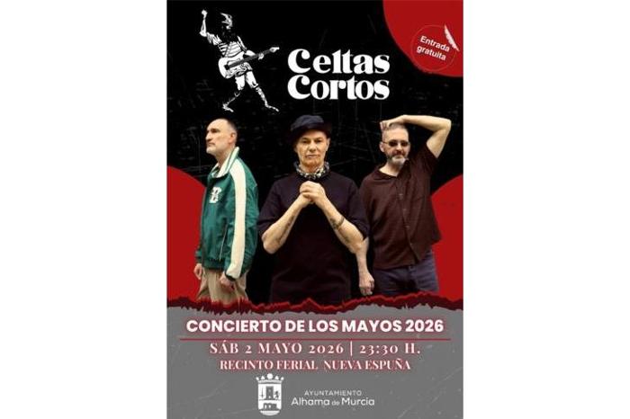 FIESTA DE LOS MAYOS 2026: CONCIERTO DE LOS MAYOS CON LA ACTUACIÓN DE CELTAS CORTOS