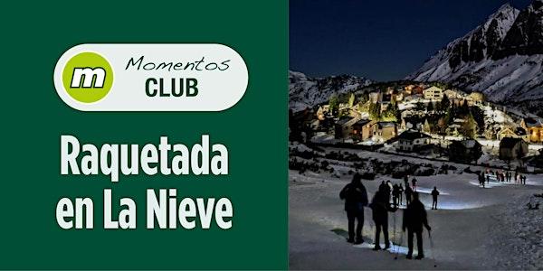 Raquetada nocturna en la nieve