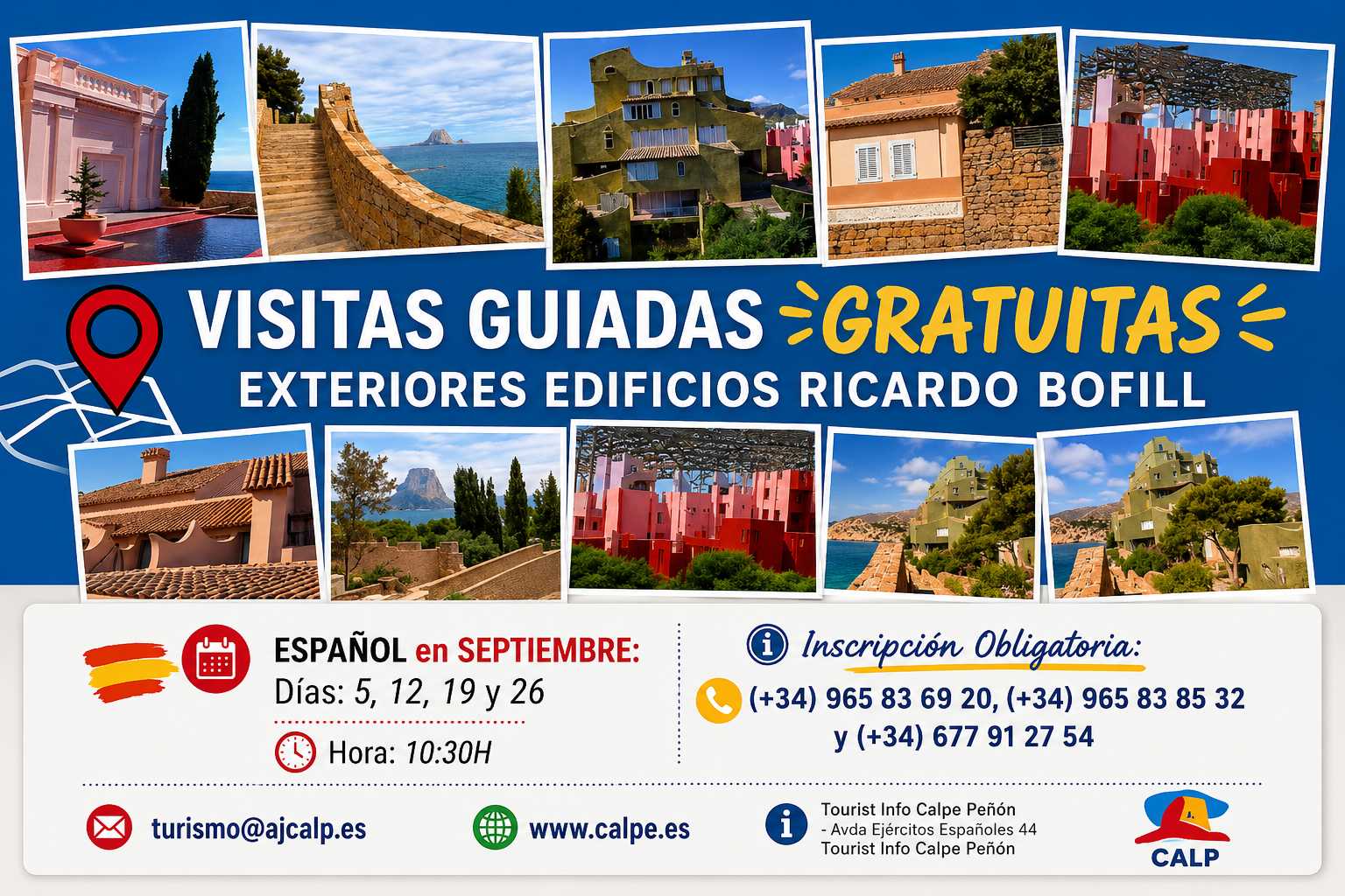 VISITAS GUIADAS: EXTERIORES EDIFICIOS BOFILL: SEPTIEMBRE 2026