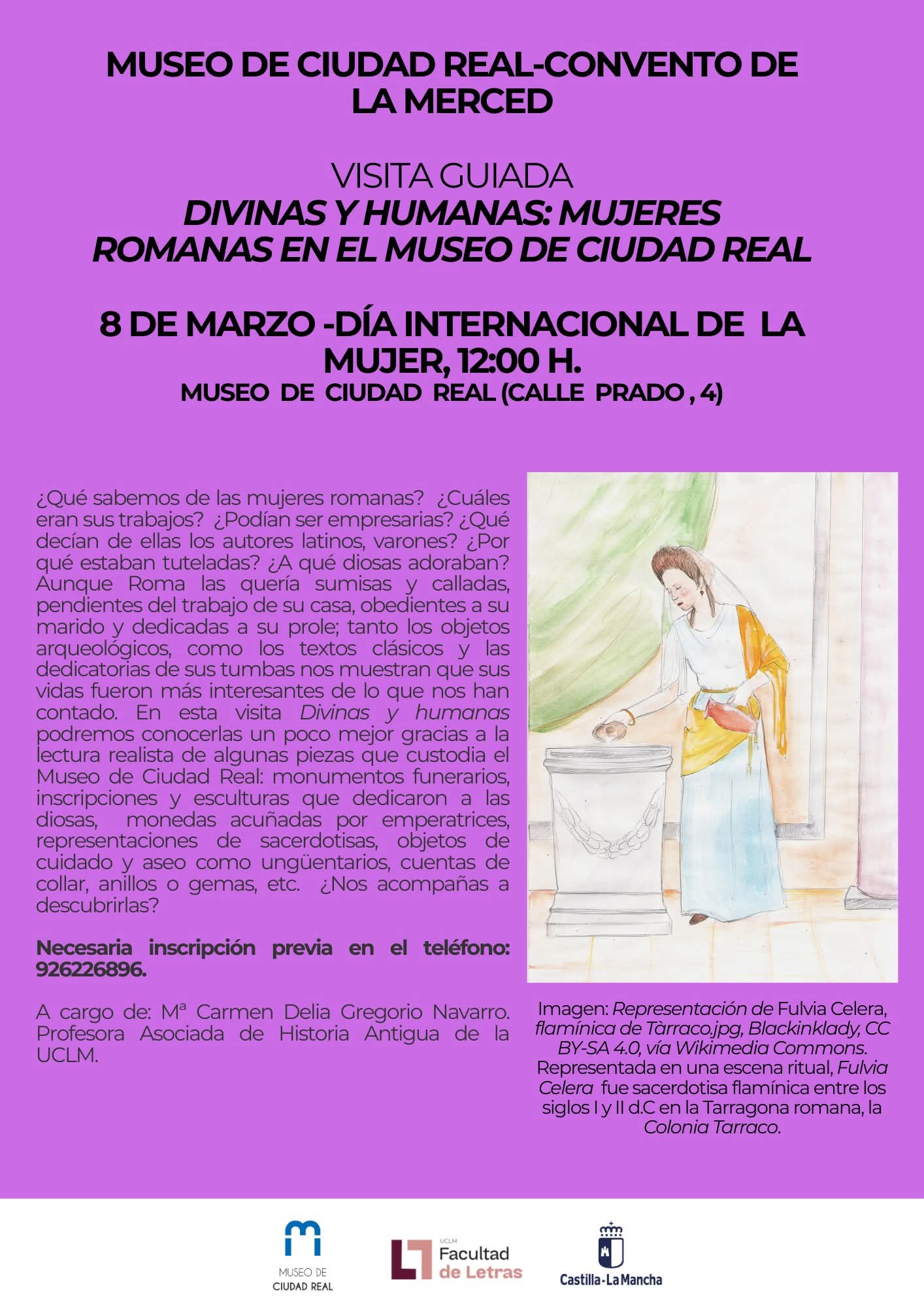 Visita guiada: Divinas y humanas, mujeres romanas en el Museo de Ciudad Real