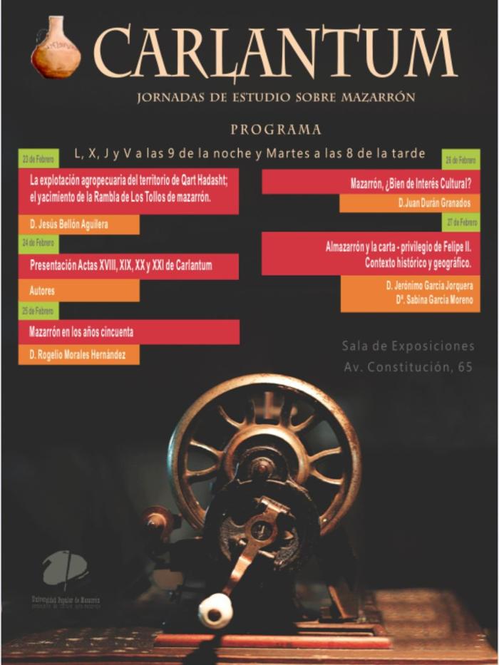 JORNADAS DE ESTUDIO DE MAZARRÓN CARLANTUM