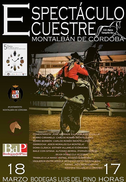 Espectáculo ecuestre en Montalbán