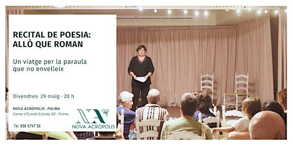 Recital de poesia. Lo que permanece