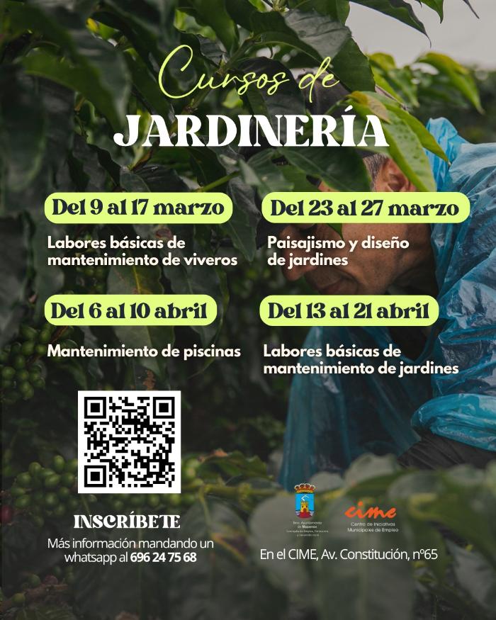CURSOS DE JARDINERÍA EN MAZARRÓN  MARZO Y ABRIL