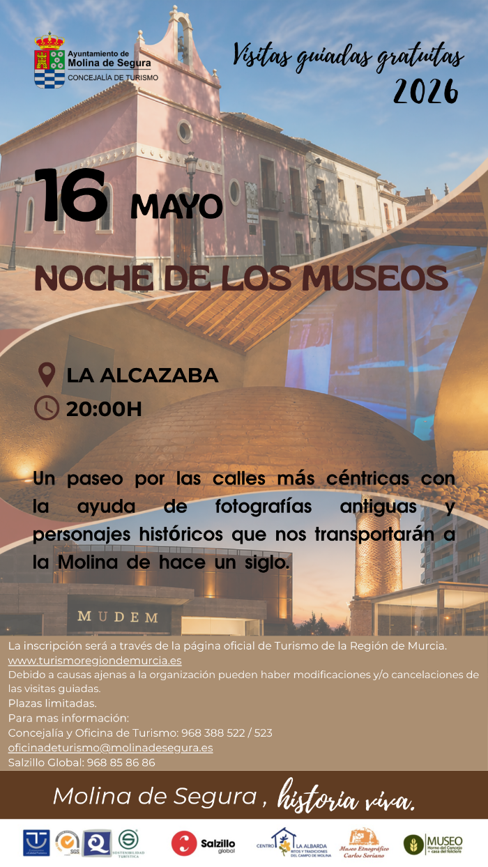 VISITA GUIADA GRATUITA  DÍA DE LOS MUSEOS. DIA 16 DE MAYO. 20:00 HORAS