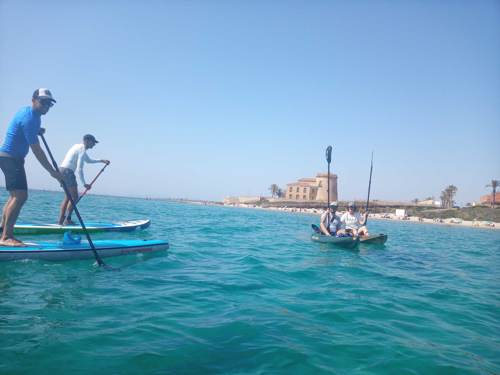TRAVESÍA PADDLE SURF Y KAYAK EN PLAYA JESUITAS - HIBERNIS MARE, TU PLAYA DE INVIERNO PILAR DE LA HORADADA