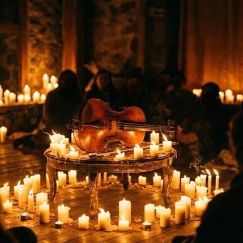 Kralya: una viola y doscientas velas