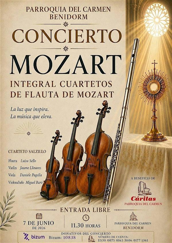 CONCIERTO. Cuartetos de flauta de Mozart.