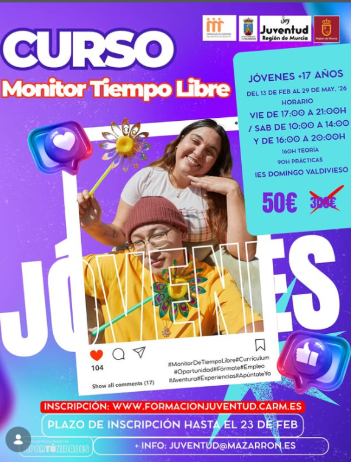 CURSO DE MONITOR/A DE TIEMPO LIBRE