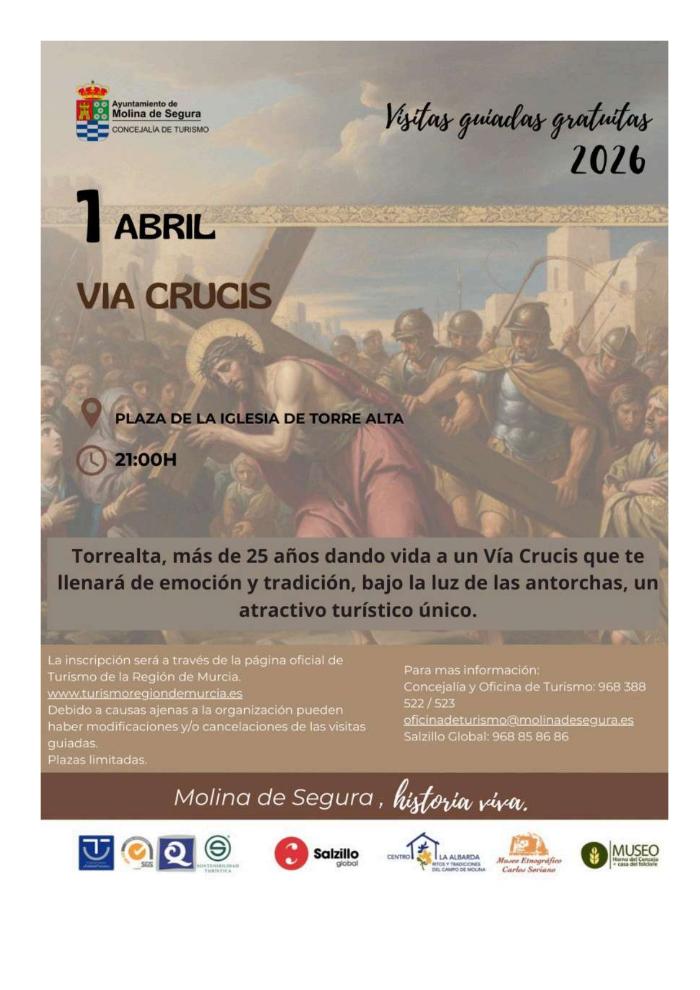 VÍA CRUCIS VIVIENTE DE TORREALTA DE MOLINA.    21:00 HORAS