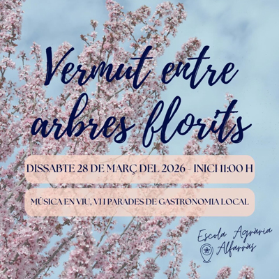 Vermut entre arbres florits a Alfarràs