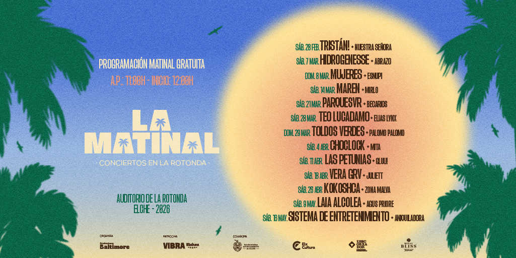 La Matinal. Conciertos en La Rotonda del Parque Municipal de Elche.